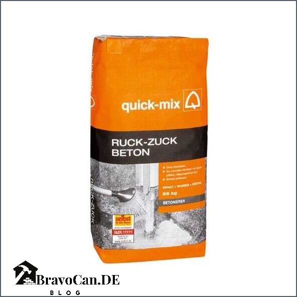 25 kg Ruck-Zuck Beton Wie viel m3 brauchen Sie – Bravocan.DE