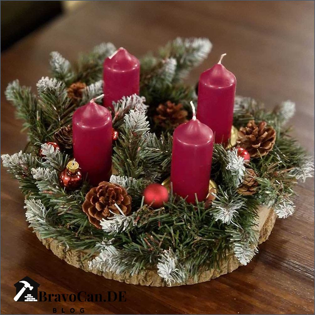 Adventskranz aus Holz Ein nachhaltiger und stilvoller Weihnachtsschmuck Adventskranz aus Holz Ein nachhaltiger und stilvoller Weihnachtsschmuck