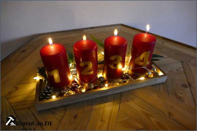 Adventskranz aus Holz selber machen - Anleitung und Ideen Adventskranz aus Holz selber machen - Anleitung und Ideen