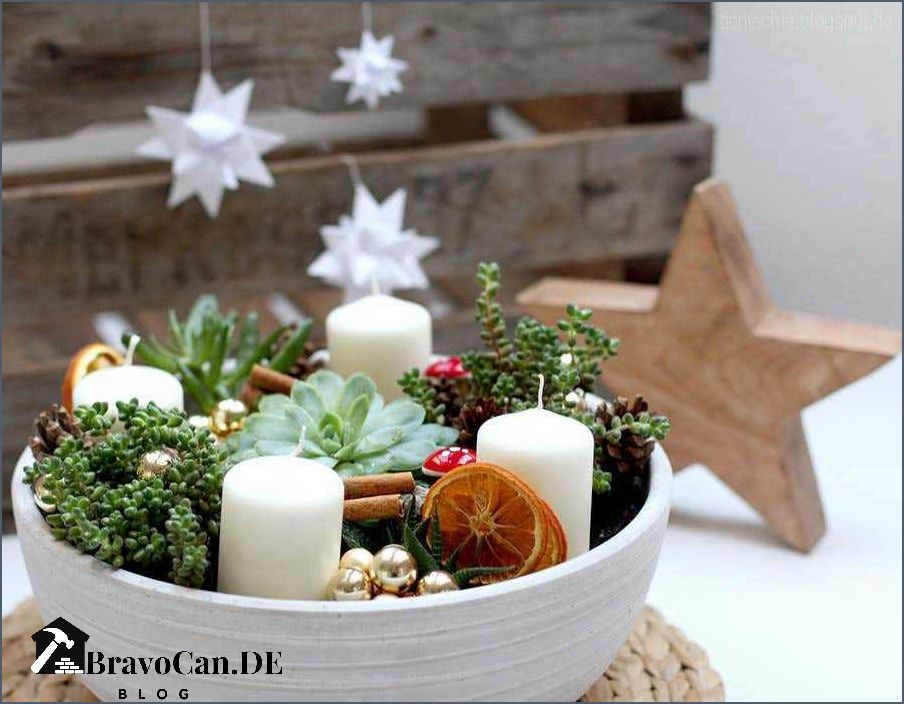 Adventskranz Schale dekorieren - Tipps und Ideen für eine festliche Weihnachtsdekoration
