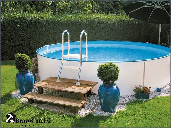 Pool Teilversenkt Umrandung