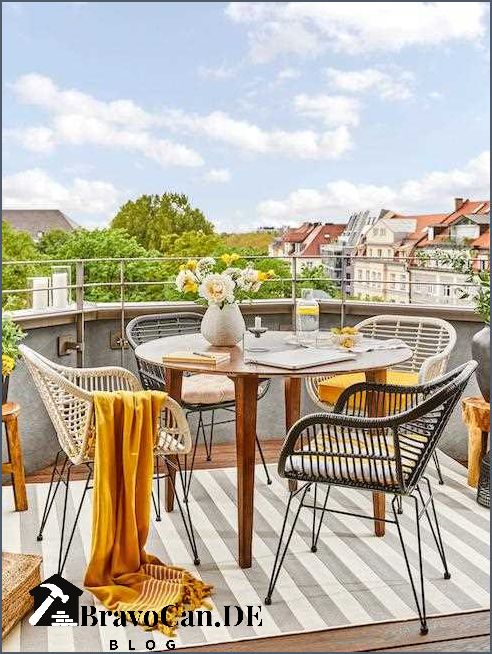 Balkonmöbel schmaler Balkon Platzsparende Lösungen für kleine Balkone