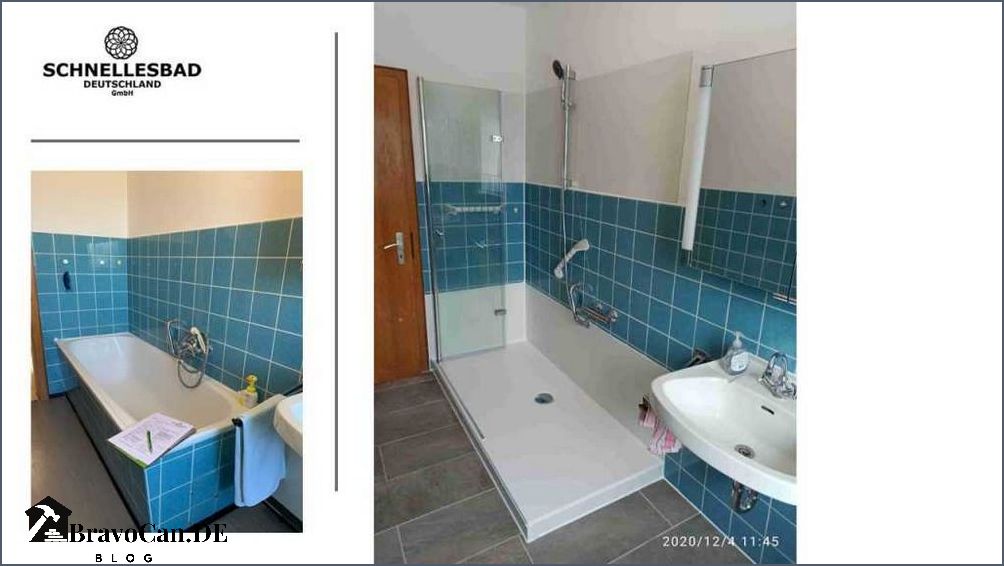 Dusche statt Badewanne Vorher-Nachher Vergleich Dusche statt Badewanne Vorher-Nachher Vergleich