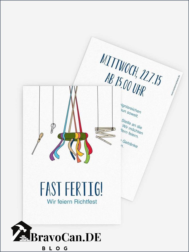 Eigene Richtfest-Einladungen gestalten Tipps und Ideen Eigene Richtfest-Einladungen gestalten Tipps und Ideen