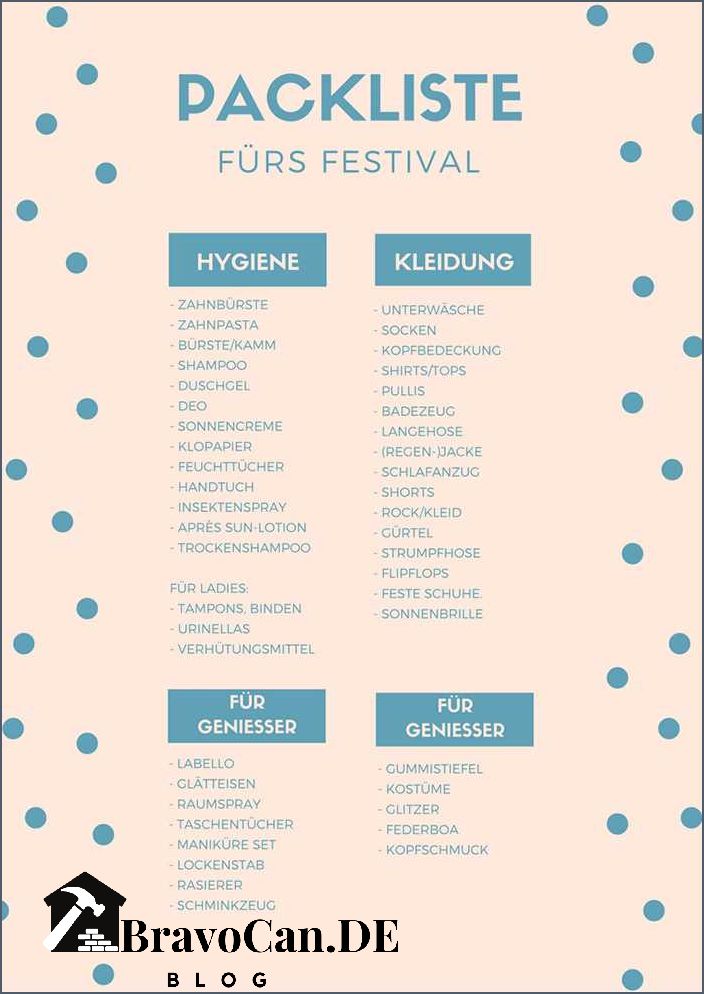 Festival Packliste für Frauen Die ultimative Checkliste für dein nächstes Festival