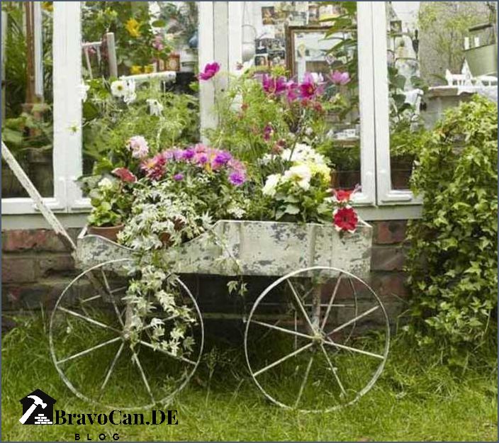 Garten Deko Vintage Shabby Kreative Ideen für den perfekten Retro-Garten