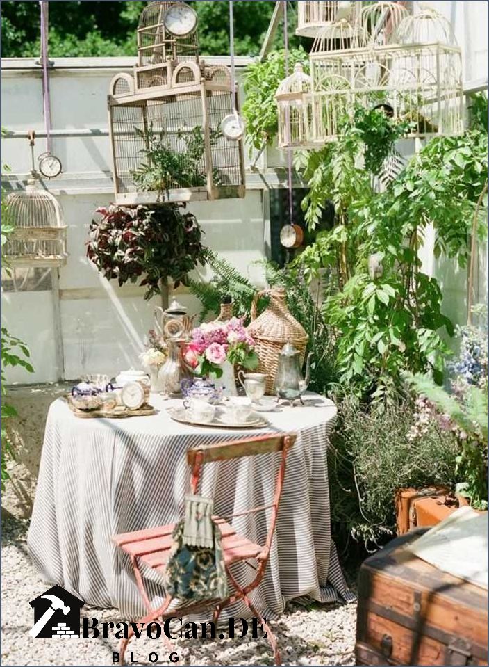 Garten Deko Vintage Shabby Kreative Ideen für den perfekten Retro-Garten