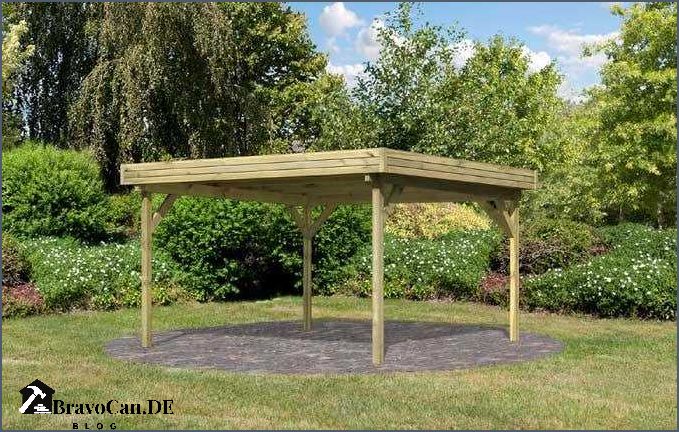 Pavillon selber bauen Flachdach Anleitung und Tipps