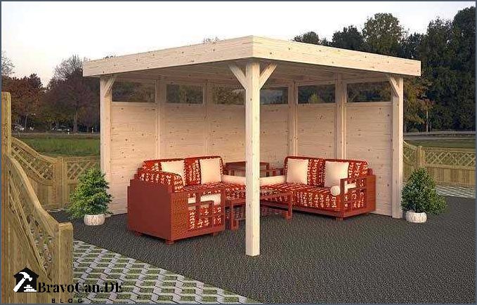 Pavillon selber bauen Flachdach Anleitung und Tipps