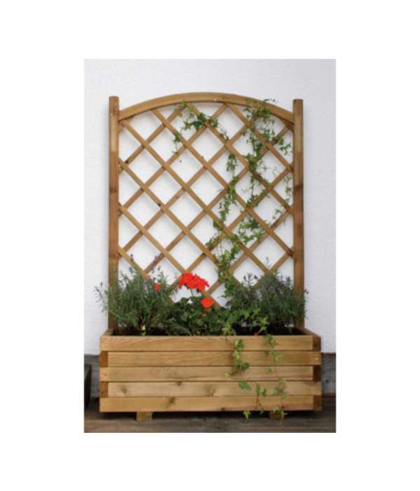 Blumenkasten mit Rankgitter - Eine praktische Lösung für vertikale Gärten