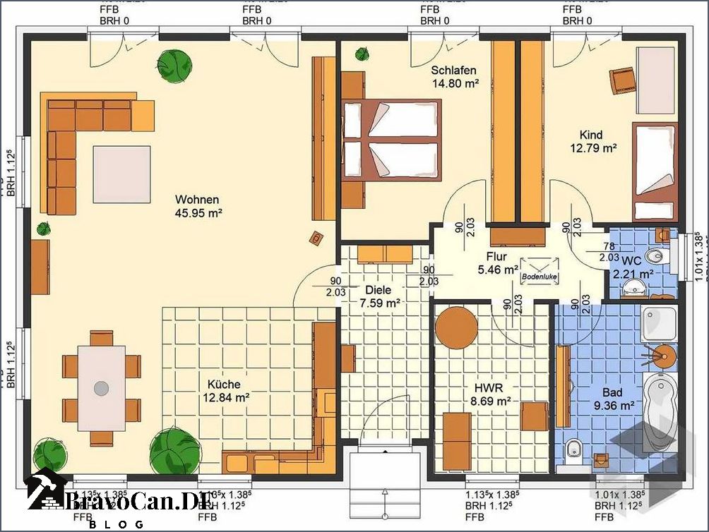 Grundriss Bungalow 120 qm Ideen und Inspiration für Ihr Traumhaus
