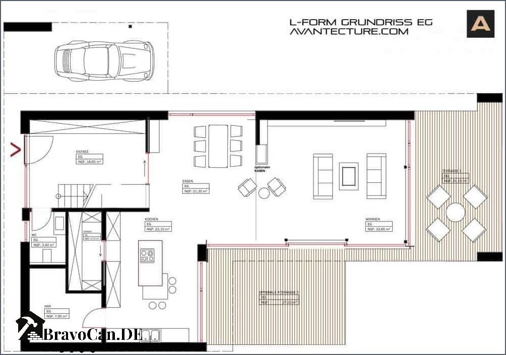 Grundriss L-Form modern Ideen für eine zeitgemäße Raumgestaltung