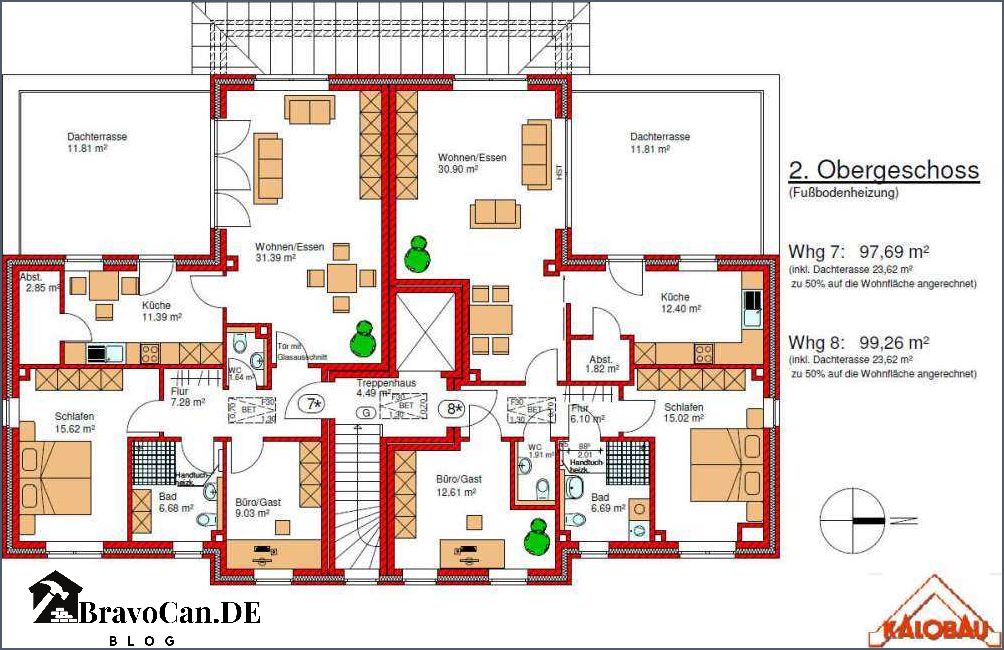 Grundriss Mehrfamilienhaus mit 8 Wohnungen - Die perfekte Raumaufteilung Grundriss Mehrfamilienhaus mit 8 Wohnungen - Die perfekte Raumaufteilung