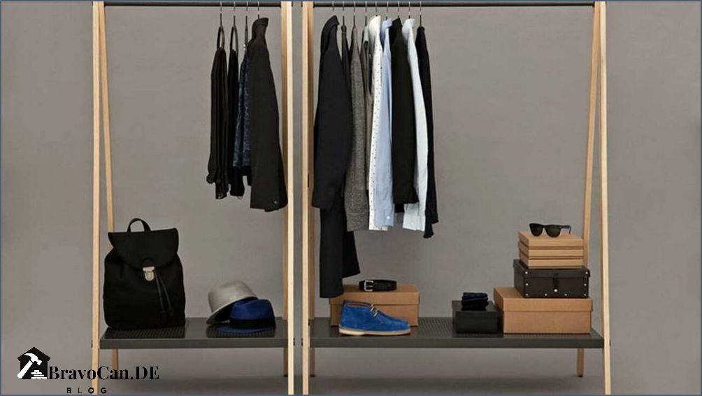 Halbhoher Kleiderschrank mit Stange - Platzsparende Lösung für Ihre Kleidung Halbhoher Kleiderschrank mit Stange - Platzsparende Lösung für Ihre Kleidung