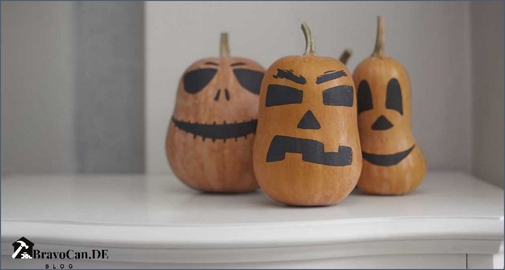 Halloween Kürbis Motive Die besten Ideen für gruselige Kürbisdekorationen