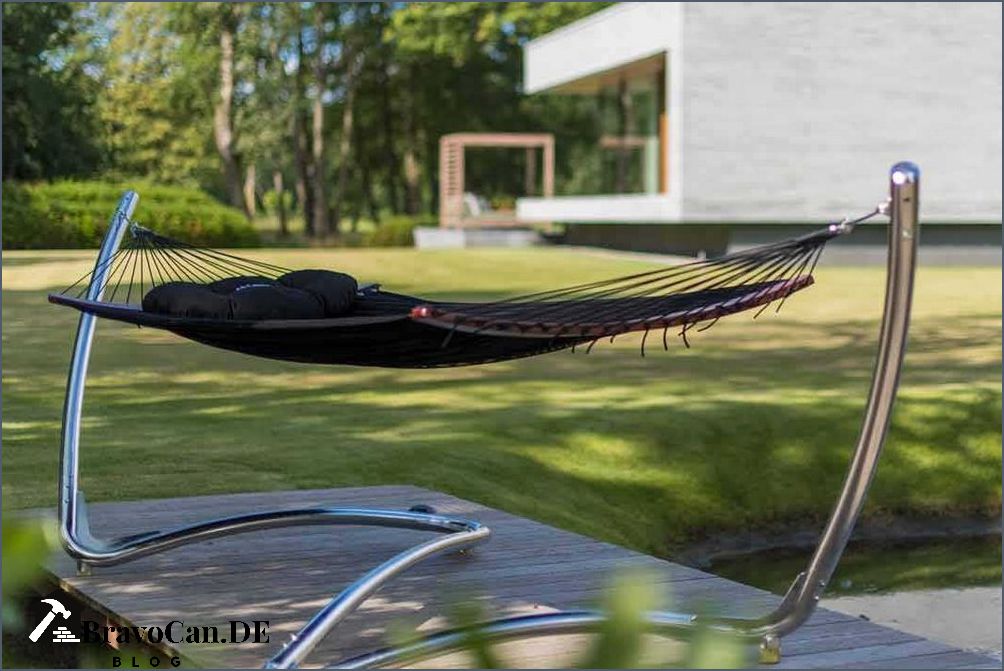 Hängematte mit Gestell Holz Entspannung pur im eigenen Garten