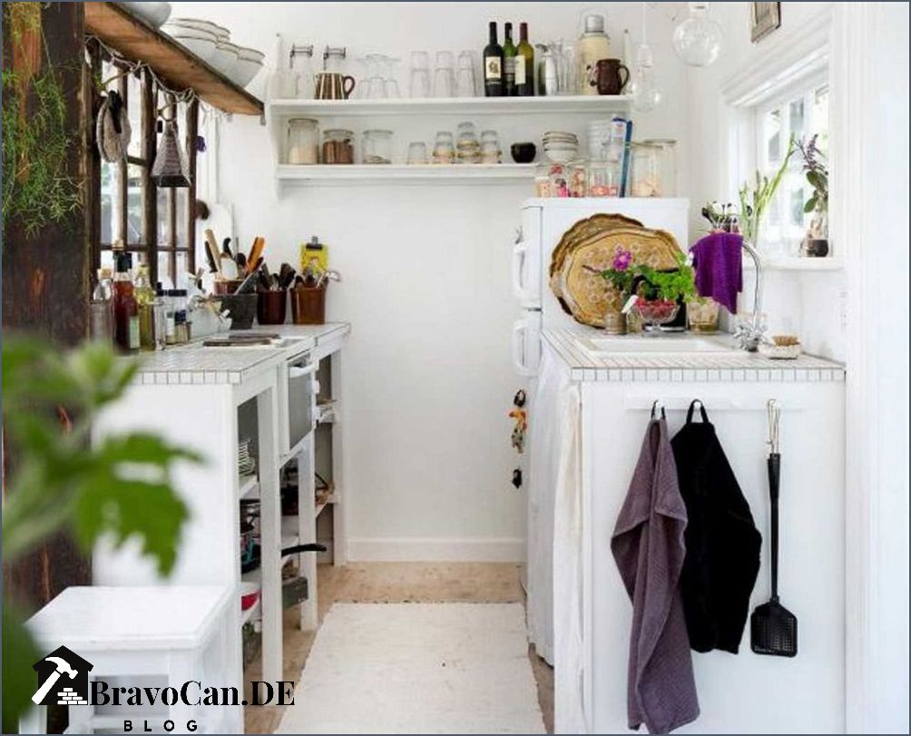 Schmale zweizeilige Küche Platzsparende Lösungen für kleine Räume