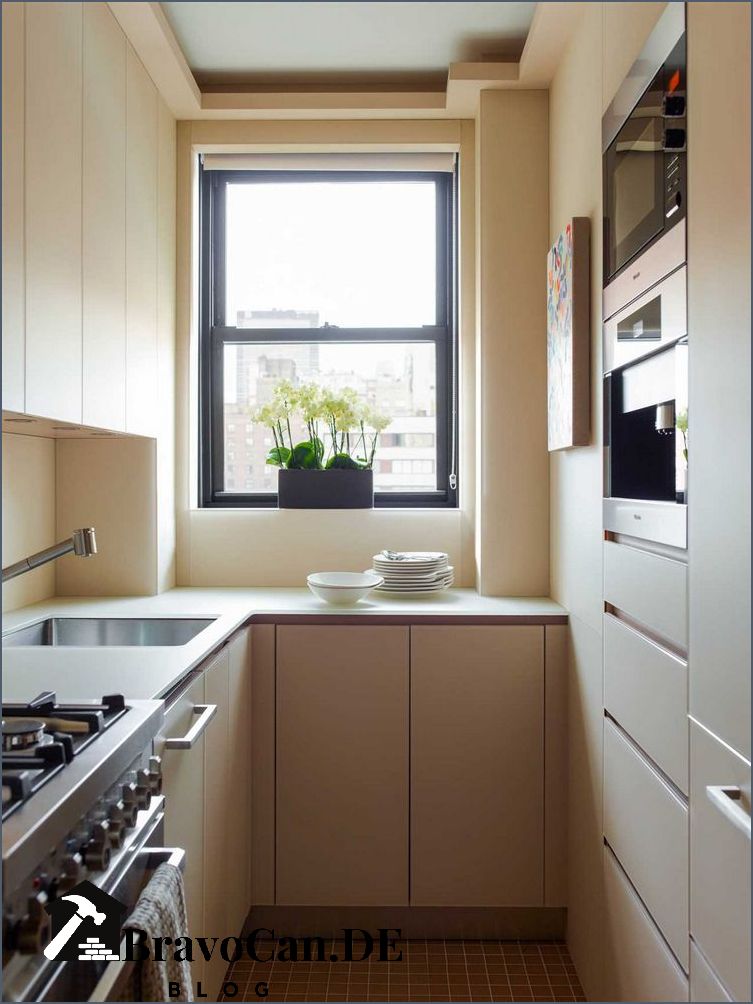 Schmale zweizeilige Küche Platzsparende Lösungen für kleine Räume