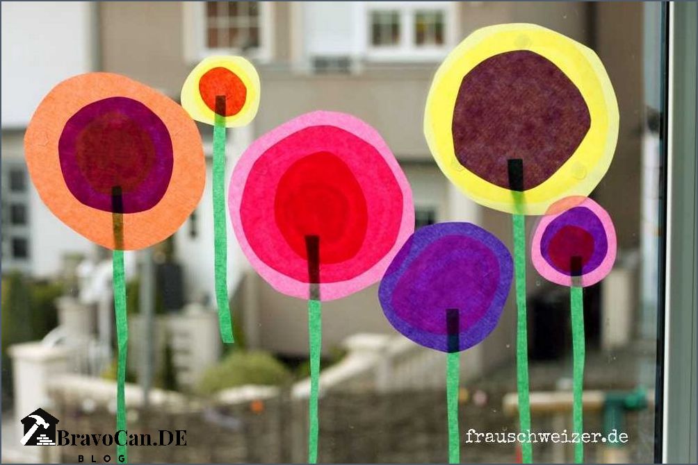 Blumen basteln für das Fenster Kreative Ideen für die Fensterdekoration Blumen basteln für das Fenster Kreative Ideen für die Fensterdekoration