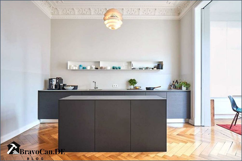 Küche ohne Oberschränke Platz sparen mit modernem Design