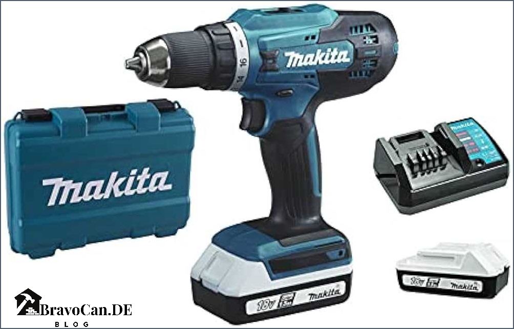 Makita df488dwe 18v Leistungsstarke Akku-Bohrmaschine für Profis