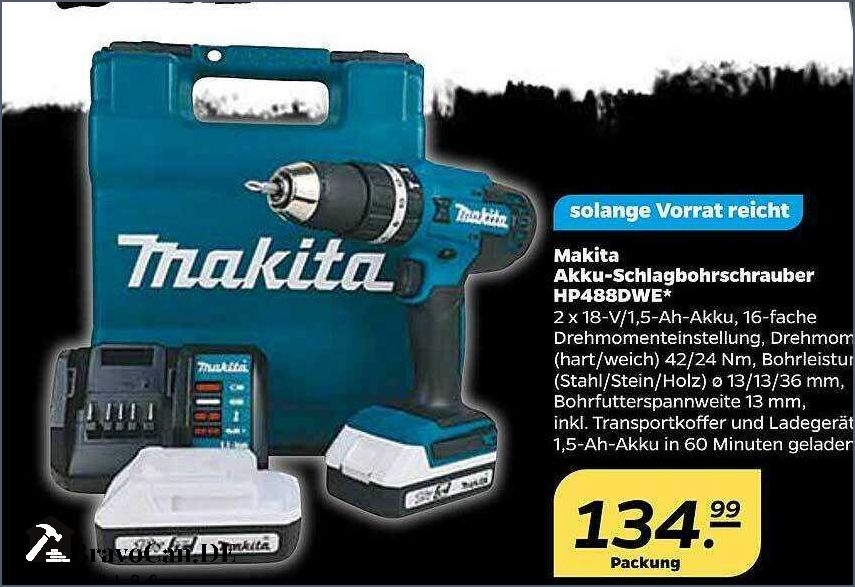 Makita hp488dwe netto Leistungsstarker Akkuschrauber für professionelle Anwendungen
