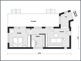 Minihaus 50 qm Grundriss Praktische Ideen für kleine Räume