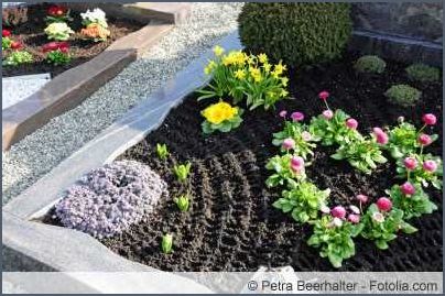Modernes Grabgestaltung für den Frühling Modernes Grabgestaltung für den Frühling
