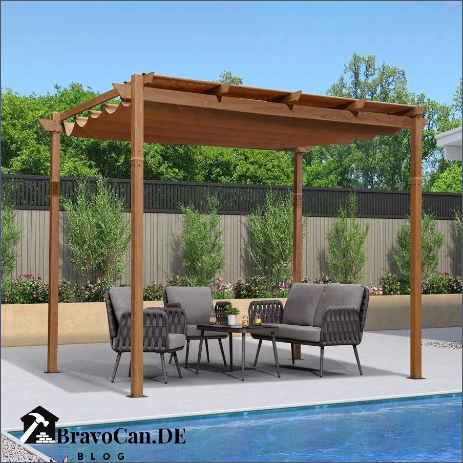 Pavillon mit Schiebedach - Perfekter Schutz vor Sonne und Regen