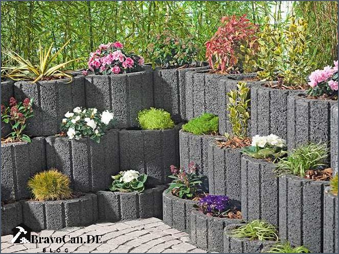 Pflanzsteine eckig groß Ideen und Tipps für die Gartengestaltung