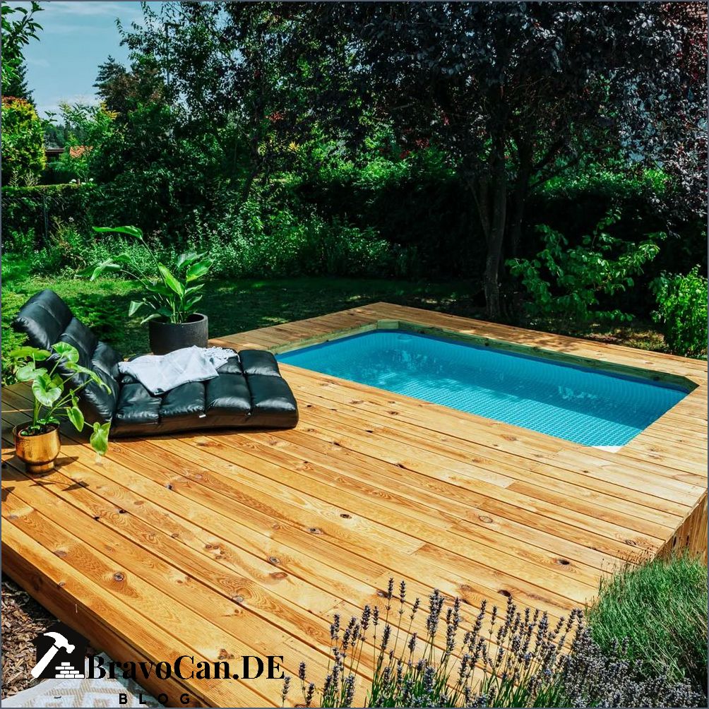 Pool mit Holz verkleiden Ideen und Anleitungen für eine natürliche Poolumrandung