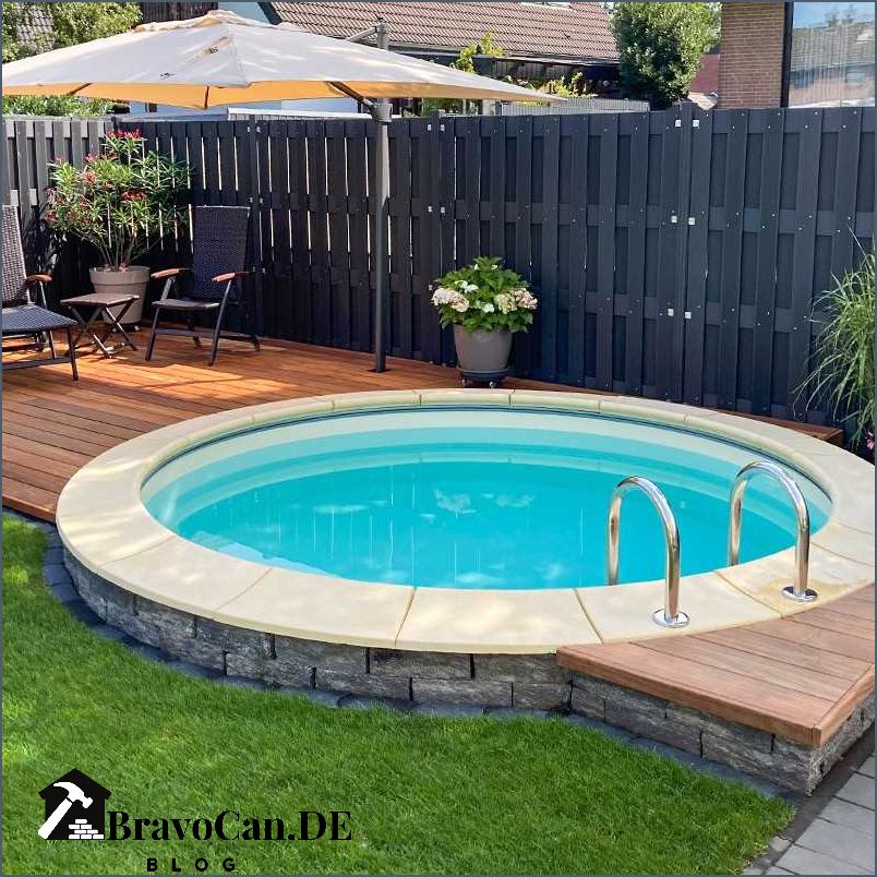 Pool Teilversenkt Umrandung