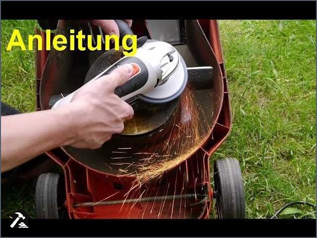 Rasenmaher Messer Scharfen Winkel