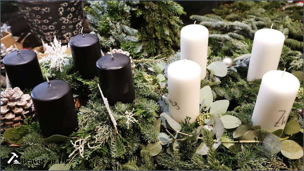 Adventskranz grüne Kerzen - Eine traditionelle Dekoration für die Adventszeit