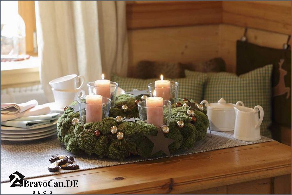 Adventskranz mit Moos - Eine natürliche Dekoration für die Vorweihnachtszeit