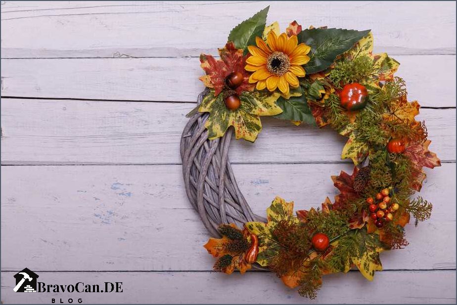 Herbstkranz Tür selbermachen Tipps und Ideen für eine herbstliche Dekoration Herbstkranz Tür selbermachen Tipps und Ideen für eine herbstliche Dekoration