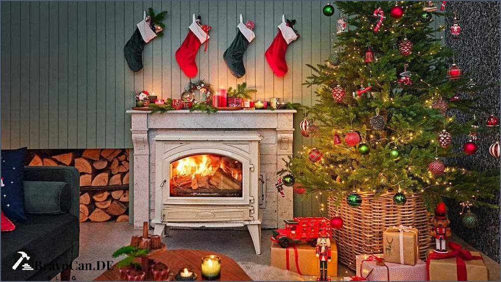 Kamin Dekoration Weihnachten Ideen für eine festliche Atmosphäre Kamin Dekoration Weihnachten Ideen für eine festliche Atmosphäre