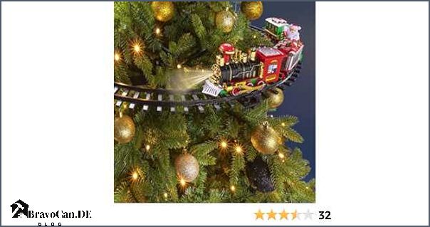 Schwebender Zug Weihnachtsbaum Ein magisches Highlight für die Feiertage
