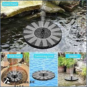 Solar Springbrunnen für den Teich Ein umweltfreundlicher Weg um Ihren Garten zu verschönern