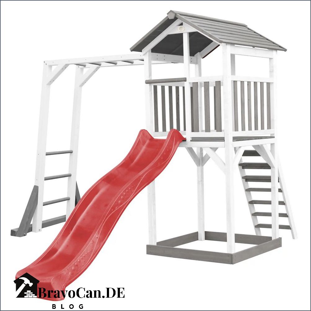 Spielturm grau weiß Spaß und Sicherheit für Kinder im Garten Spielturm grau weiß Spaß und Sicherheit für Kinder im Garten
