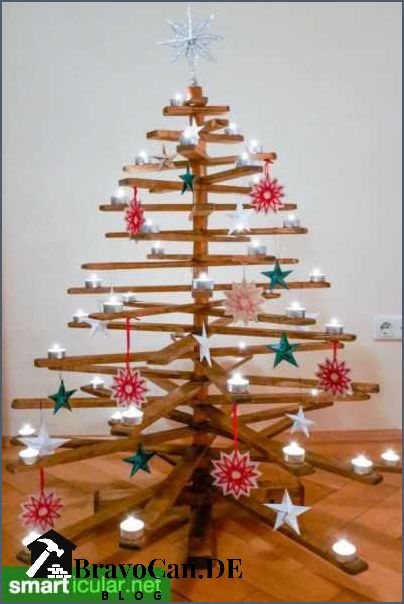 Tannenbaum aus Holzlatten Eine umweltfreundliche und dekorative Alternative zu herkömmlichen Weihnachtsbäumen