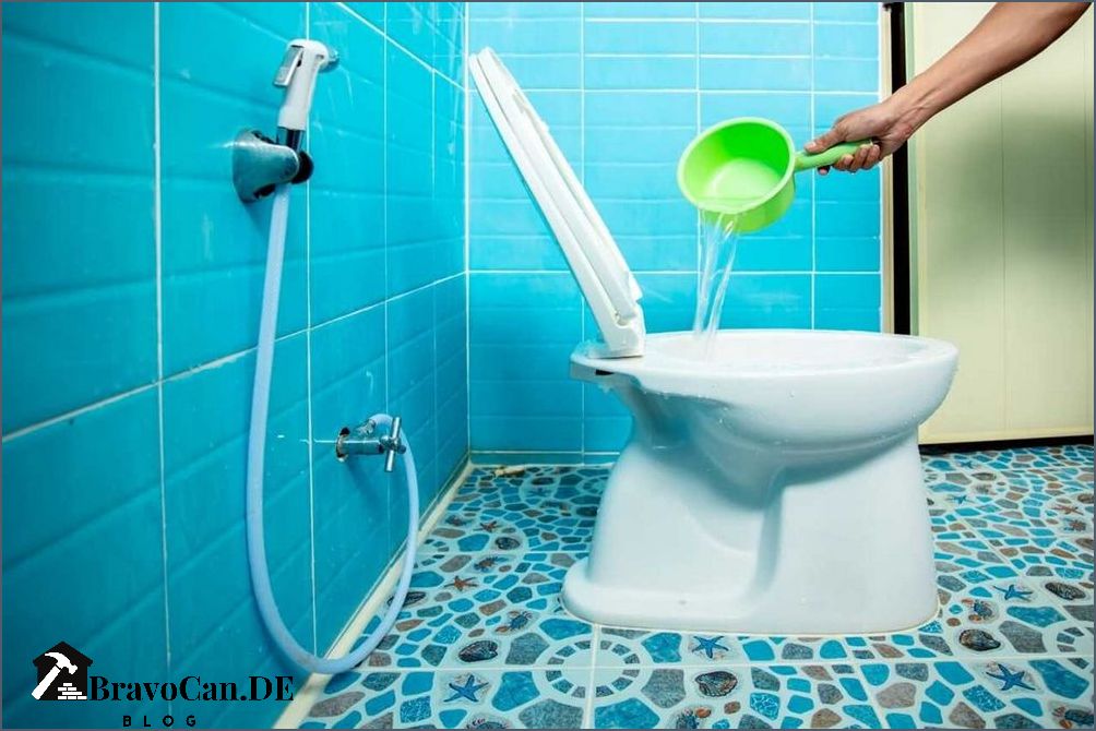 Toilette verstopft Verwenden Sie eine Spirale um das Problem zu lösen