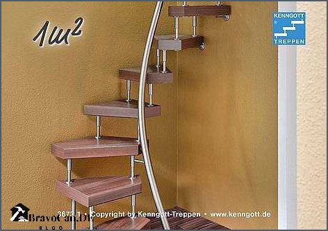 Treppen auf engstem Raum Platzsparende Lösungen für kleine Räume