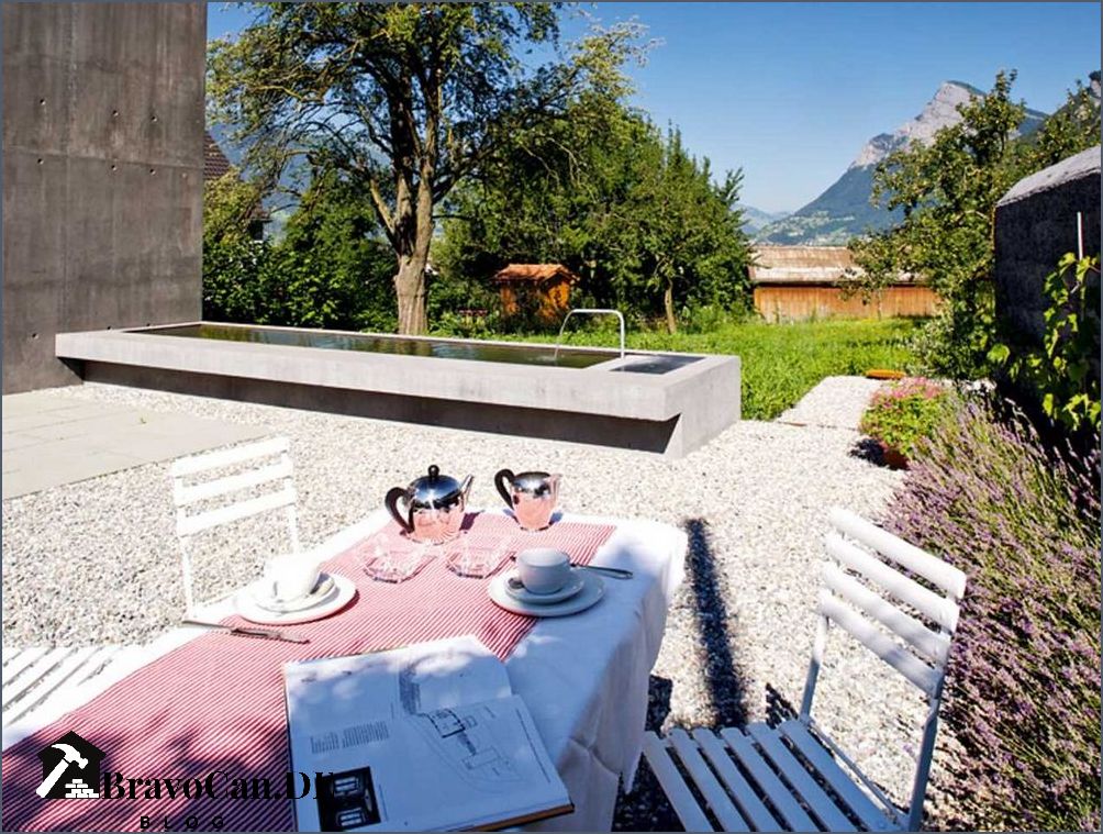 Modernen Kies Terrasse Ein zeitgemäßes Design für den Außenbereich