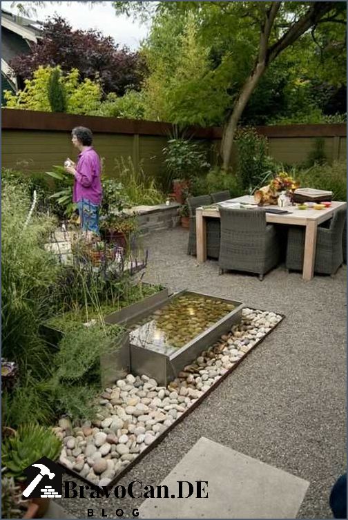 Modernen Kies Terrasse Ein zeitgemäßes Design für den Außenbereich