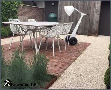 Modernen Kies Terrasse Ein zeitgemäßes Design für den Außenbereich
