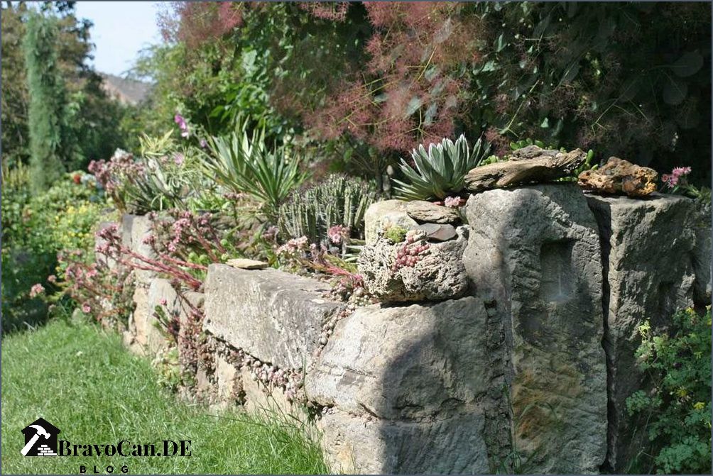 Steinmauer überhängende Pflanzen Wie Sie eine atemberaubende Mauer schaffen