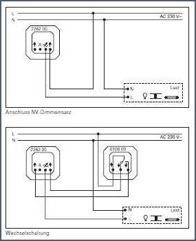 Wechselschaltung mit Dimmer - Schritt für Schritt Anleitung