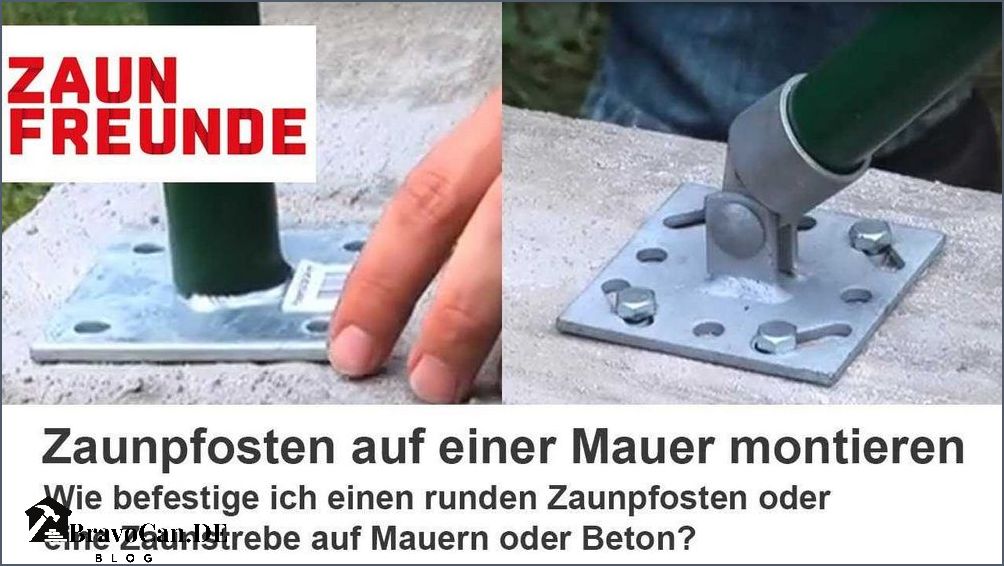 Zaunpfosten Seitlich An Mauer Befestigen